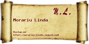 Morariu Linda névjegykártya